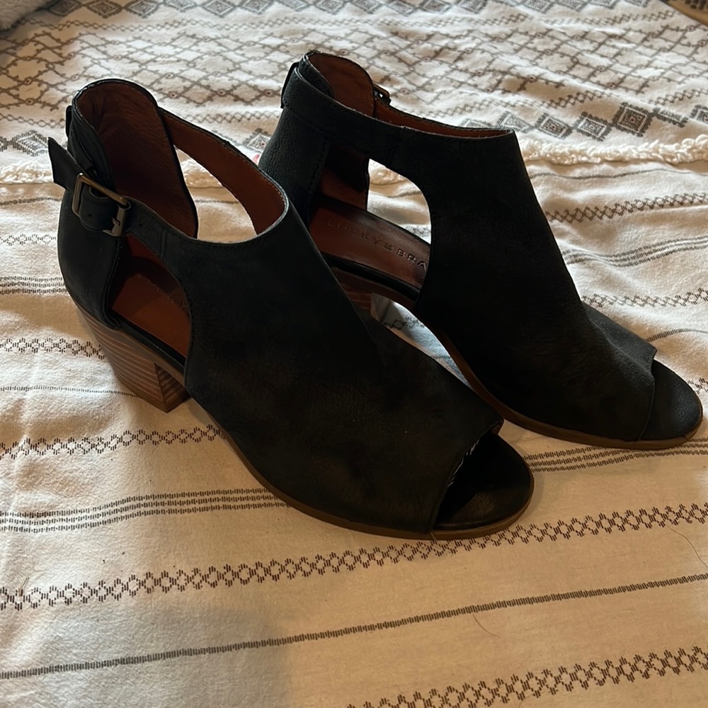 Lucky Brand Open Toe Booties